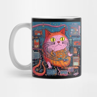 Futuristic Cyber  Cat Mug